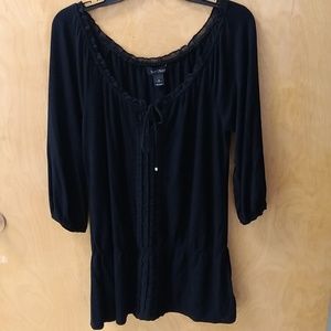 White House Black Market Women's Black Tunic